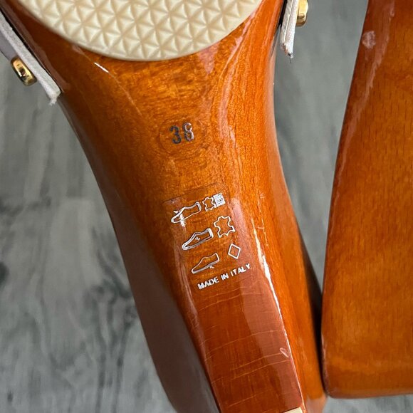 GIUSEPPE ZANOTTI - WOODEN SANDALS MADE IN ITALY SZ 38 - Picture 10 of 12